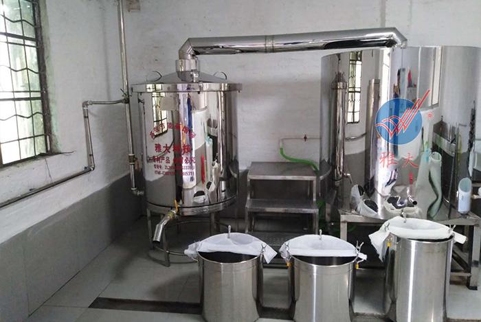 如需高度酒，將冷卻器那頭抬高即可