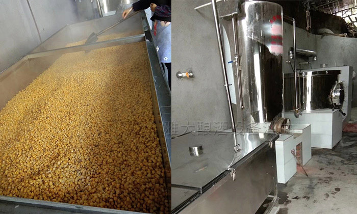 雅大糧食釀酒設(shè)備、攤涼蒸飯一體機(jī)安裝圖